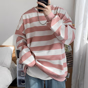 Pullover Herren Oversized Streifen