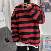 Pullover Herren Oversized Streifen