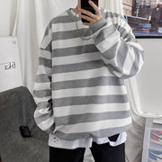 Pullover Herren Oversized Streifen