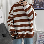 Pullover Herren Oversized Streifen