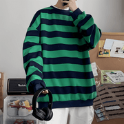 Pullover Herren Oversized Streifen