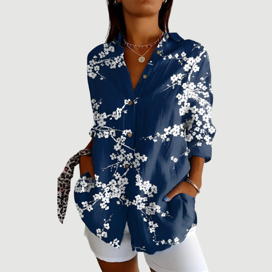 Deirdre - Bluse Mit Buntem Gestaltung