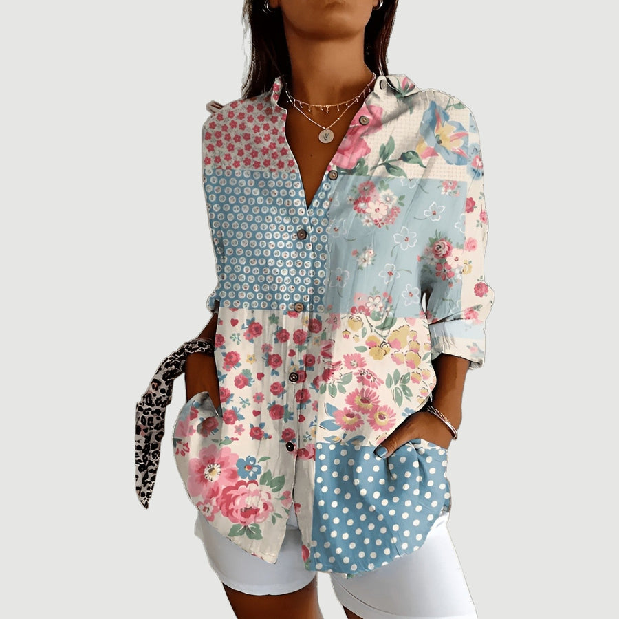Liv - Bluse Mit Buntem Gestaltung