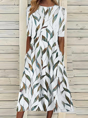 Malgorzata – Sommer-Midikleid Mit Küstenblumen