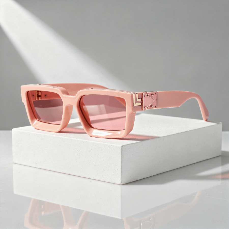 Quadratische Sonnenbrille UV400 mit breitem Rahmen