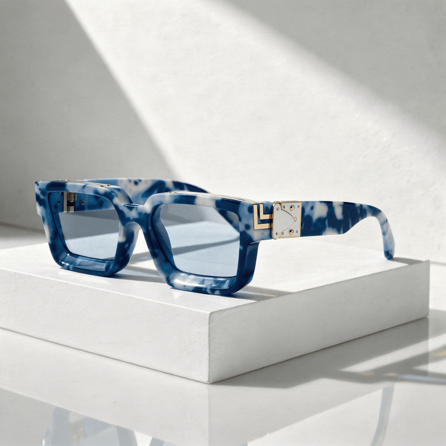 Quadratische Sonnenbrille UV400 mit breitem Rahmen