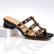 Riemchensandalen Damen mit Nieten und Absatz