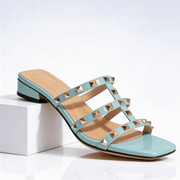 Riemchensandalen Damen mit Nieten und Absatz