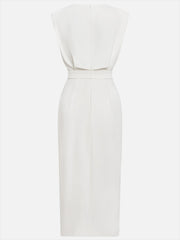 Elisabeth | Ärmelloses Midi Kleid mit Knopfleiste