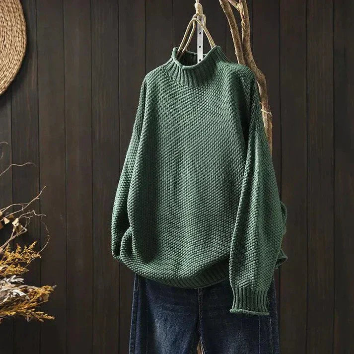 MILOU | GESTRICKTER ROLLKRAGENPULLOVER MIT STIL