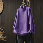 MILOU | GESTRICKTER ROLLKRAGENPULLOVER MIT STIL