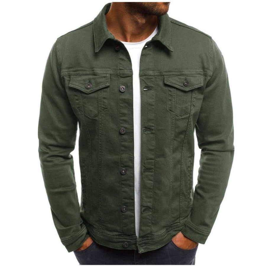 Herren Freizeit-Jeansjacke | Mit Knöpfen