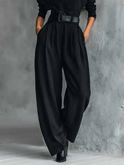 Elisabeth | Rollkragen Jumpsuit Set mit Gürtel Langarm Zweiteiler