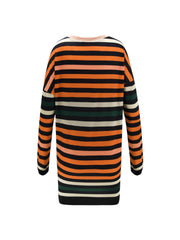 Weiches Rundhals Gestreiftes Lockere Kleid für dich