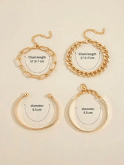 Elan Mercer Gold Armband Set