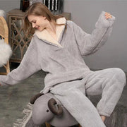 Colleen – flauschiges fleece-pyjama-set für die nacht