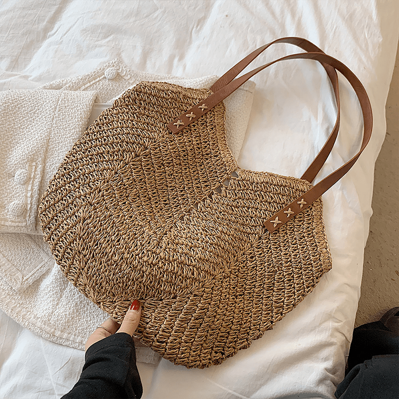 Vegane Leder Tote Bag – Minimalistische Große Schultertasche