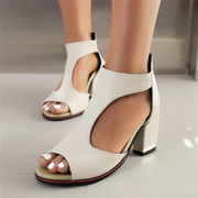Heidi-Mode | Sandalen Damen Bequem mit Absatz Schwarz