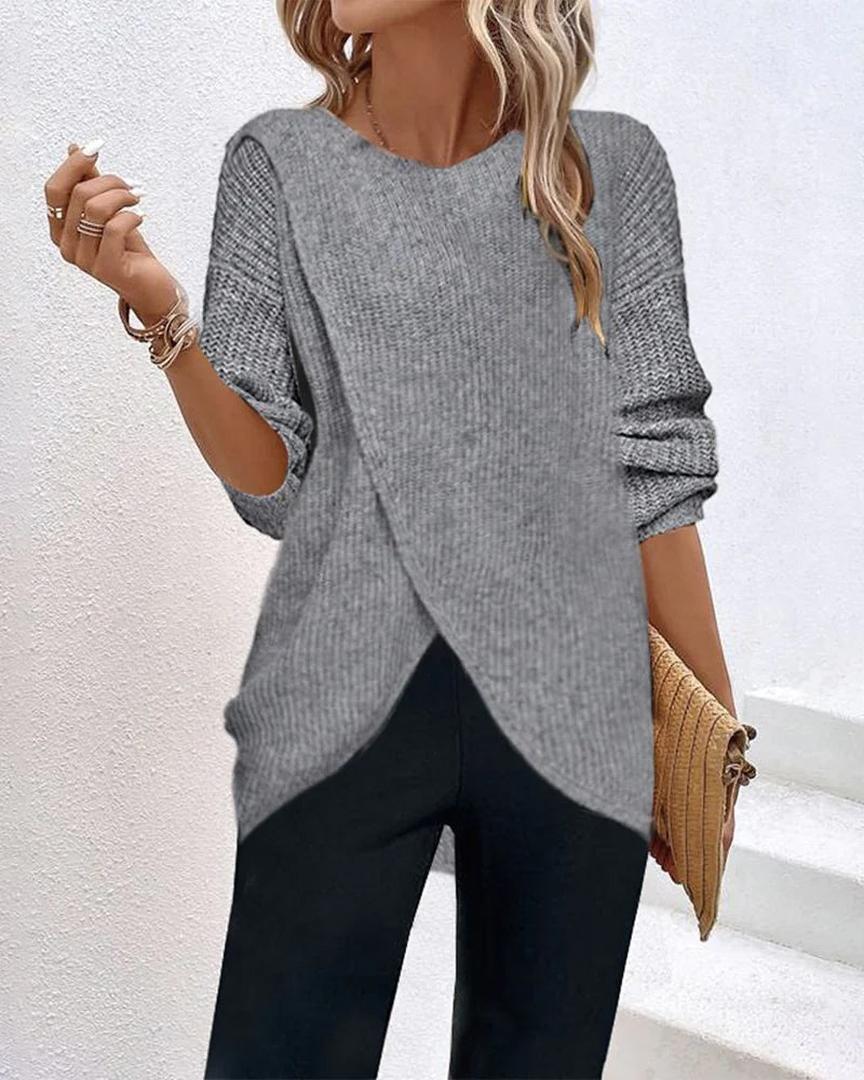 Damen Pullover Mit Rundhalsausschnitt | Winter