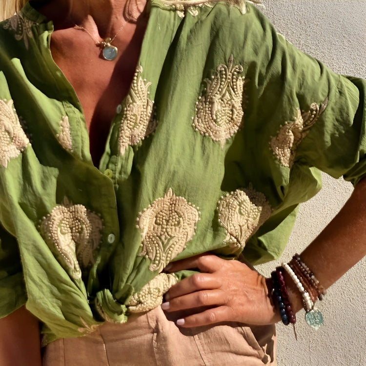 Laura | Trendige Bluse im Ibiza Stil Damen