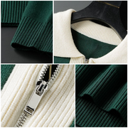 Ulf | Herren Zip-Pullover mit Revers & Langarm
