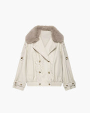 Camille Trenchcoat mit Kunstfell