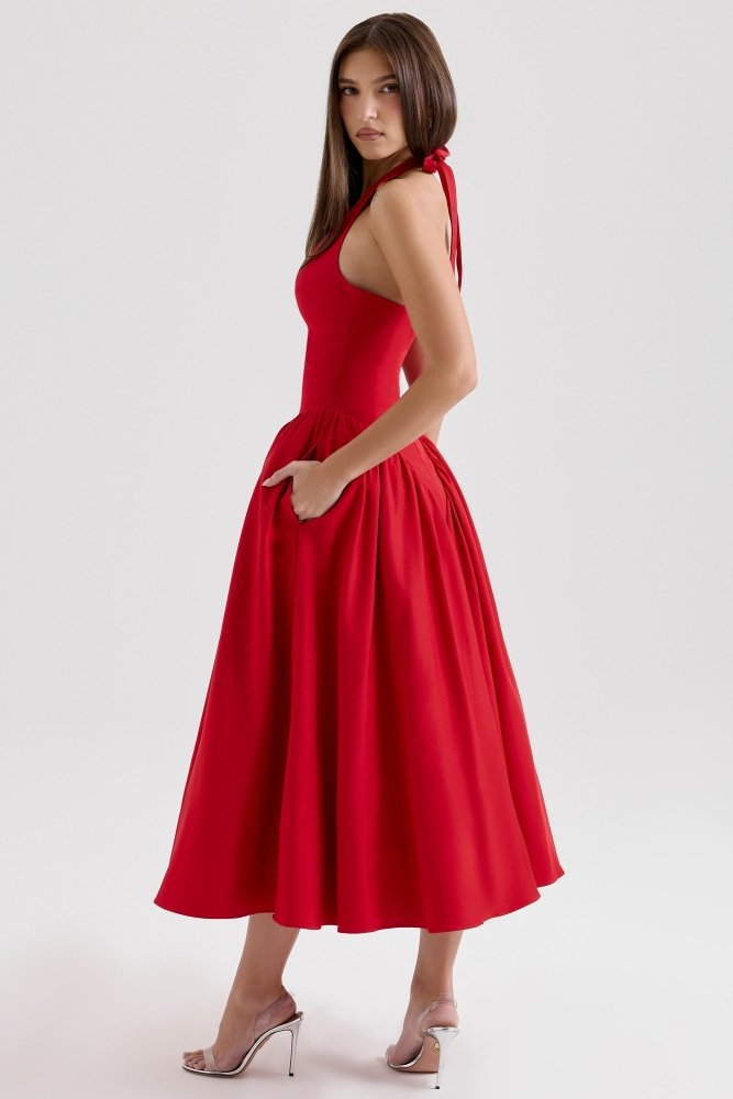 Shanna | Damen Elegantes Midikleid – Feminines Kleid Hochzeit, Büro & Abend 2026