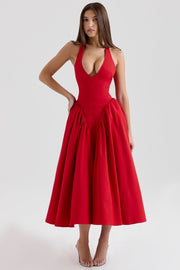 Shanna | Damen Elegantes Midikleid – Feminines Kleid Hochzeit, Büro & Abend 2026