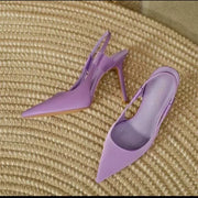 Slingpumps Damen mit Spitze und Absatz