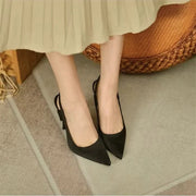 Slingpumps Damen mit Spitze und Absatz