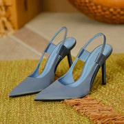 Slingpumps Damen mit Spitze und Absatz