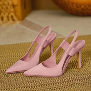 Slingpumps Damen mit Spitze und Absatz