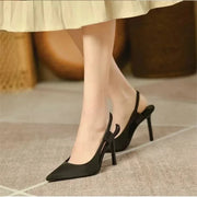 Slingpumps Damen mit Spitze und Absatz