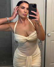 Fenella Rückenfreies Maxikleid
