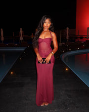 Fenella Rückenfreies Maxikleid