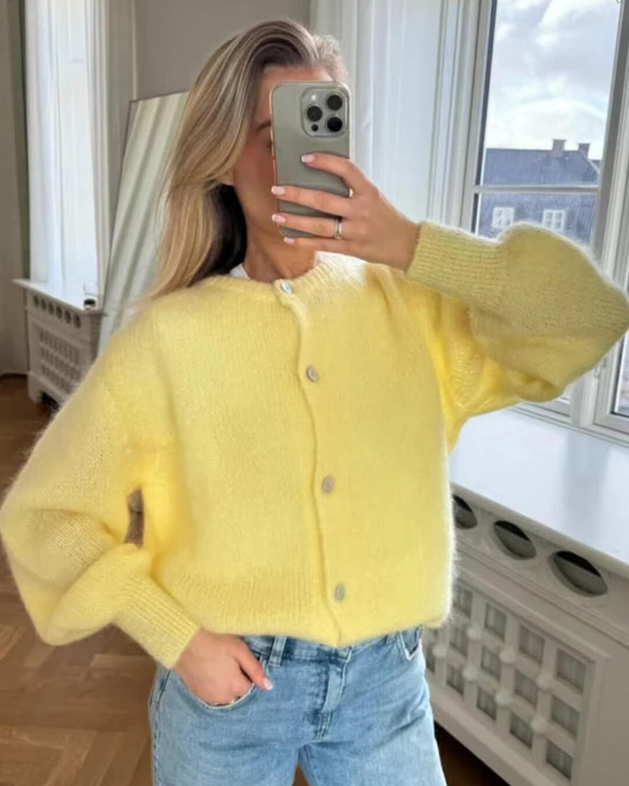 Freya Flauschiger Strick-Cardigan