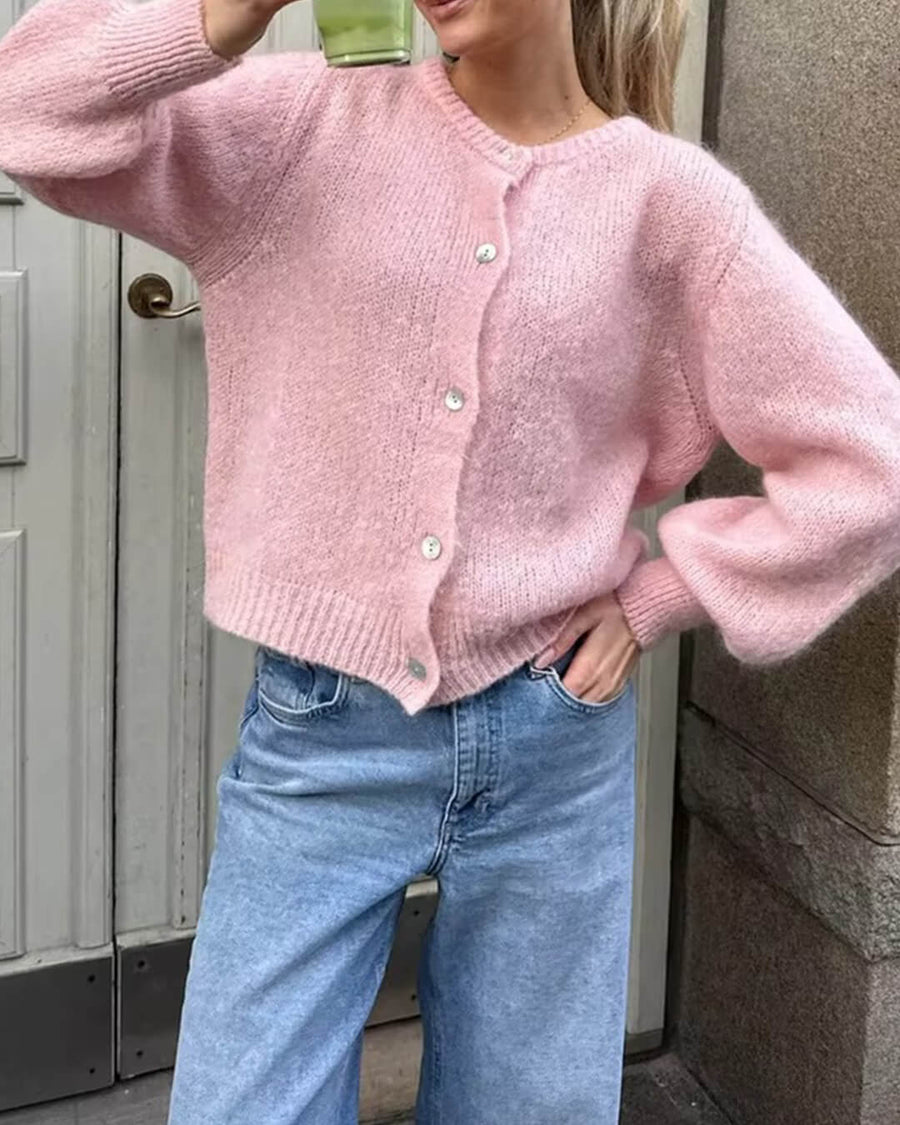 Freya Flauschiger Strick-Cardigan