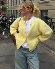 Freya Flauschiger Strick-Cardigan