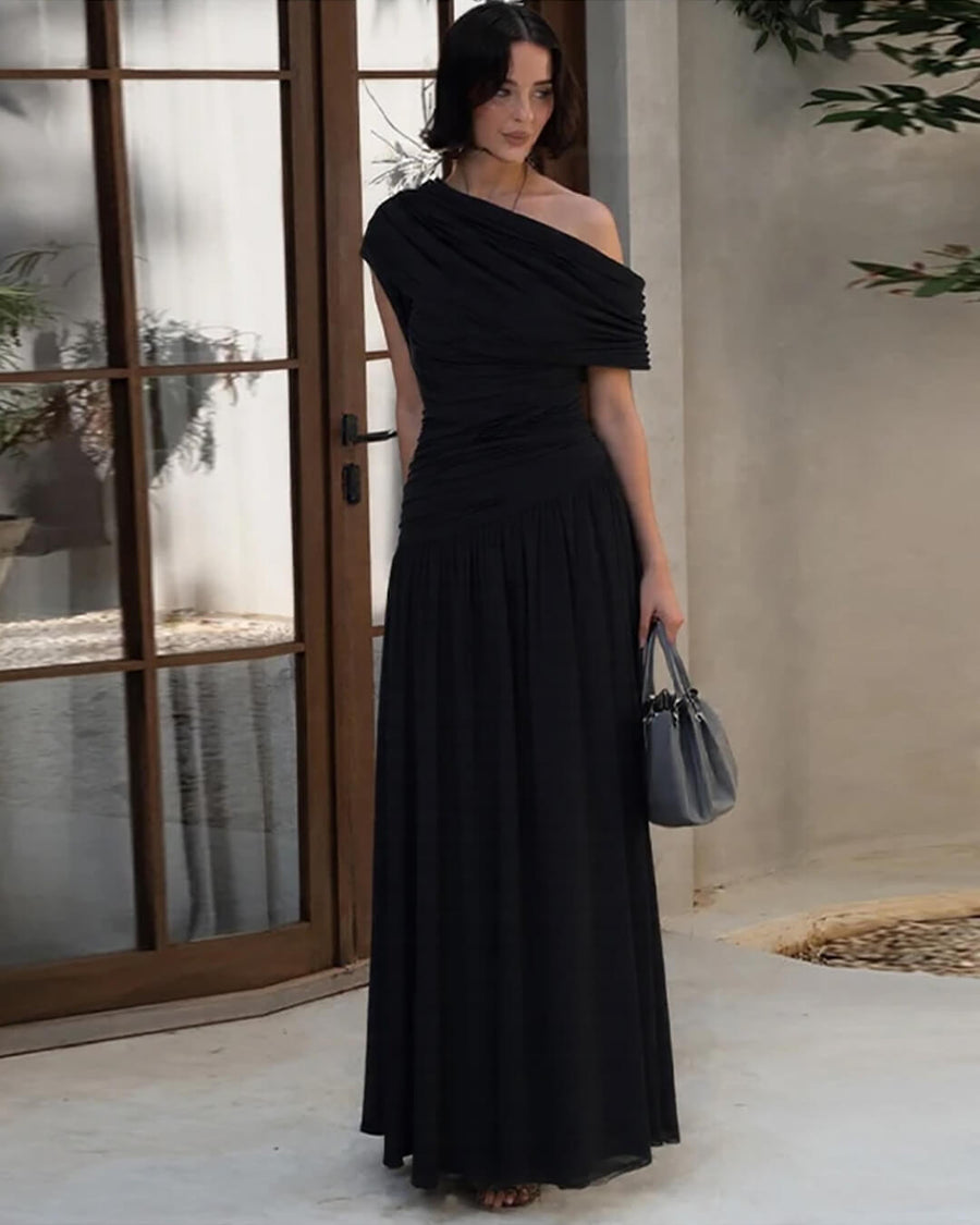 Ingrid One Shoulder Maxi Kleid
