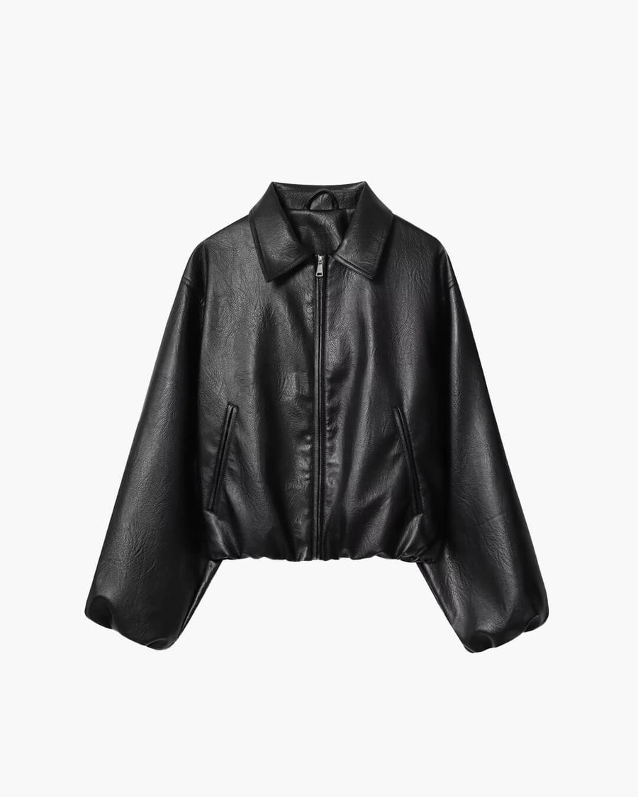Jenny Kunstleder Bomberjacke