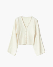 Luna Figurbetonte Strickjacke mit Knöpfen