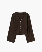 Luna Figurbetonte Strickjacke mit Knöpfen
