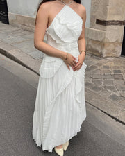 Ruffa Neckholder-Träger Rüschen-Tüllkleid