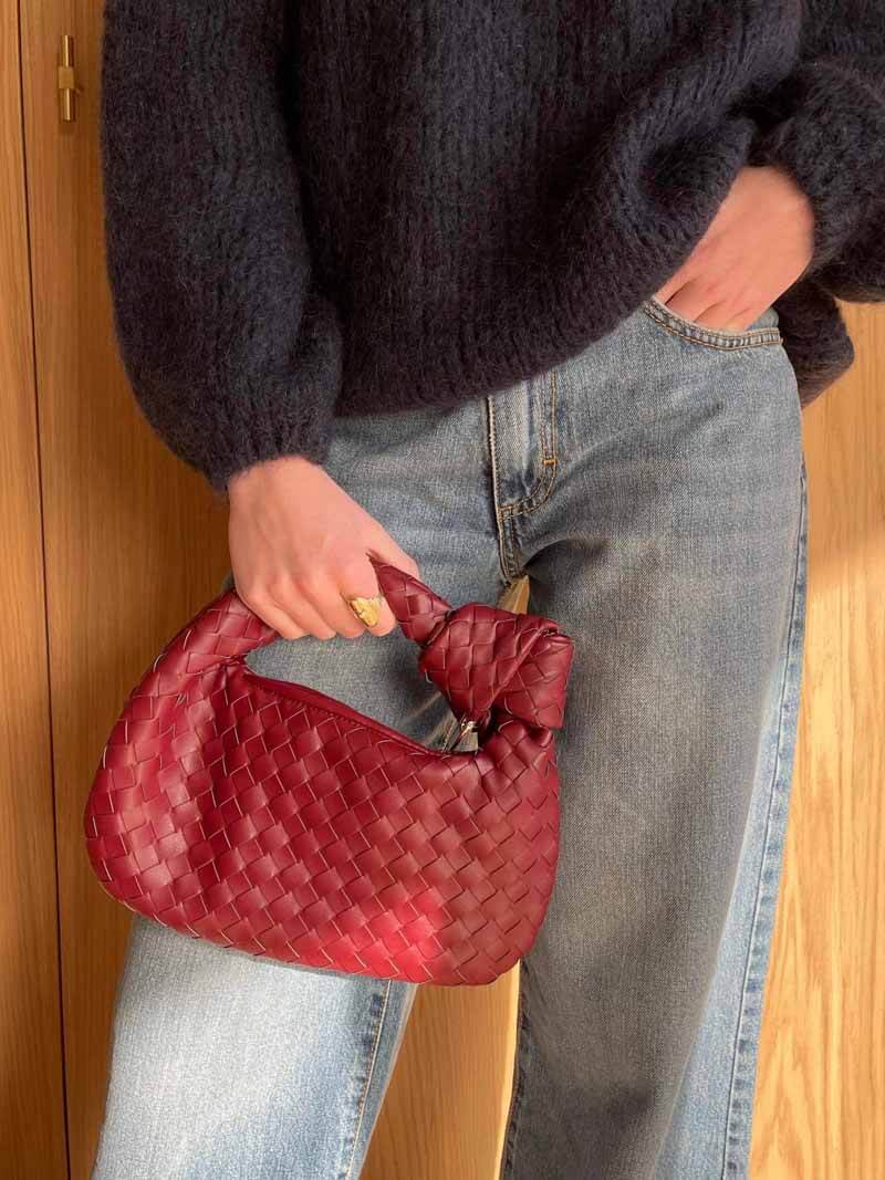 Mini woven Tasche