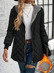 Daunenjacke Mit Geometrischem Muster Für Damen | Mittellang