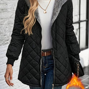 Daunenjacke Mit Geometrischem Muster Für Damen | Mittellang