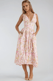 Soraya | Damen Elegantes Sommer Kleid – Fließendes Kleid Cut-outs Urlaub & Party 2026