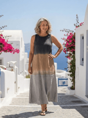 Sophia | Damen Ombré Midikleid Ärmellos – Fließendes Farbverlauf Sommerkleid 2026