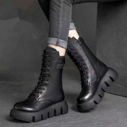 Lena | Dicke Sohle Seitlicher Reißverschluss Damenstiefel