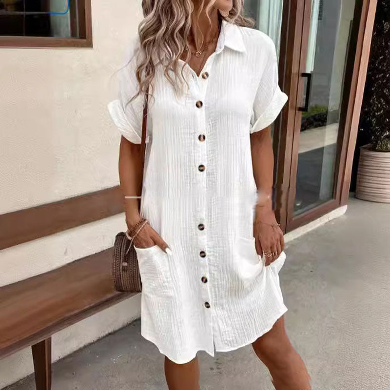 ELODIE - HEMDKLEID AUS BAUMWOLLE